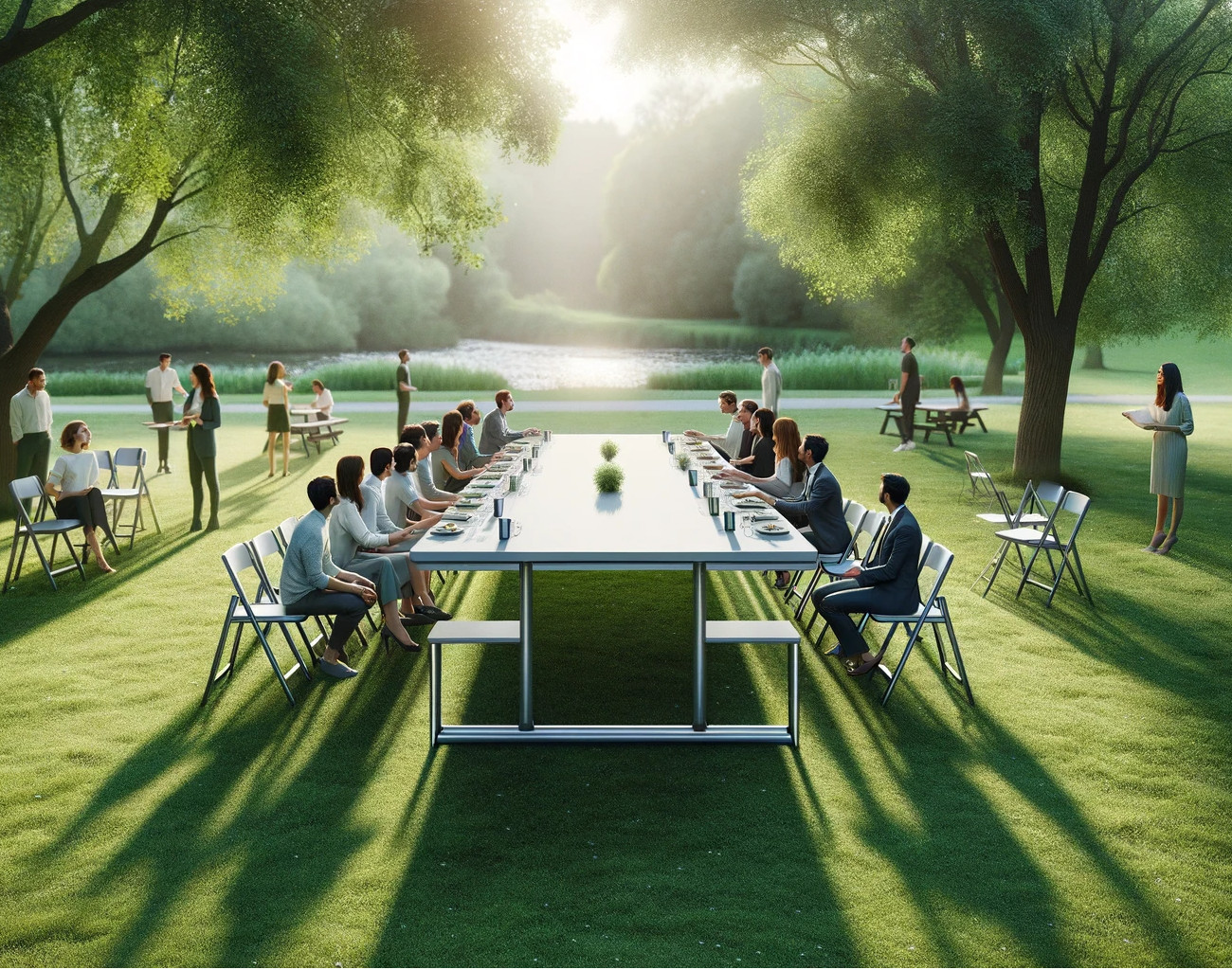 Skladací plastový stôl s operadlom